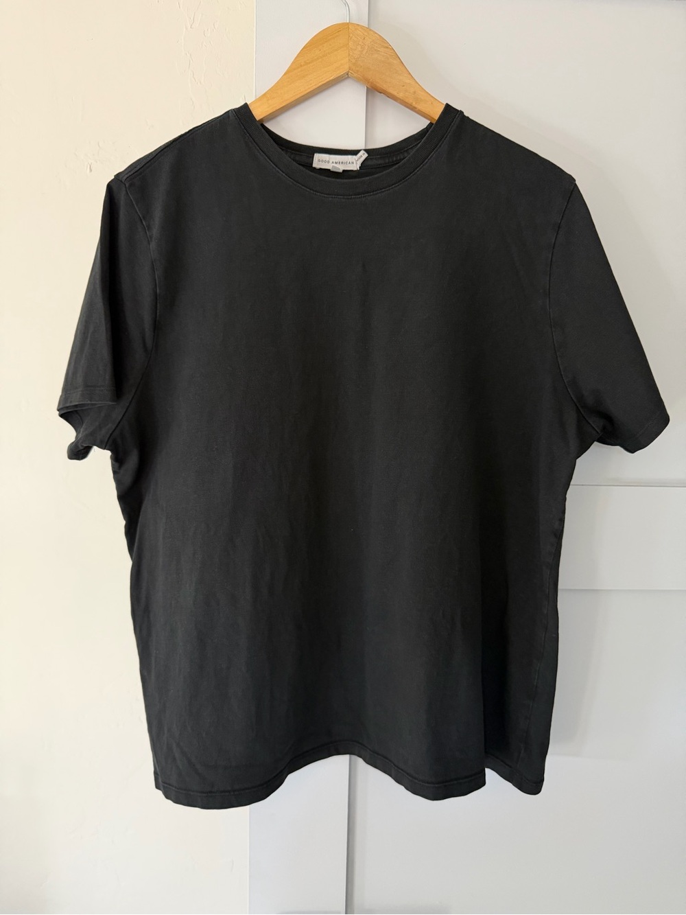 Good American Cotton Classic Tee Short Sleeve Black Size 4
